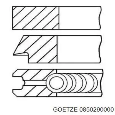 08-502900-00 Goetze juego de aros de pistón para 1 cilindro, std