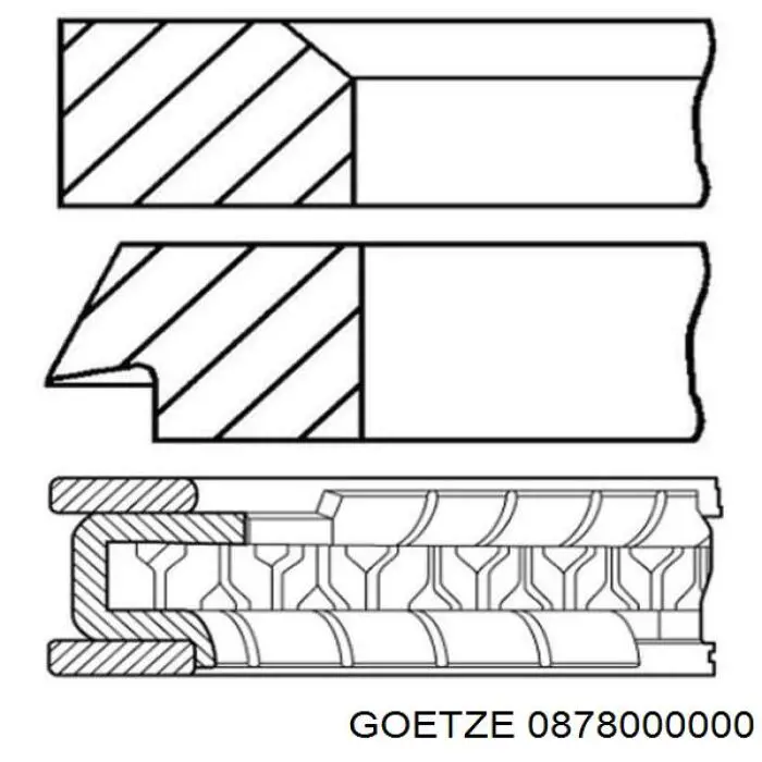 08-780000-00 Goetze juego de aros de pistón para 1 cilindro, std