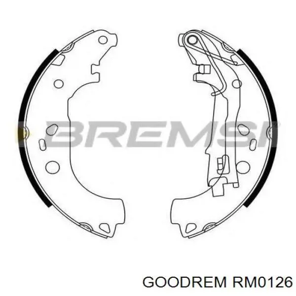 RM0126 Goodrem zapatas de frenos de tambor traseras