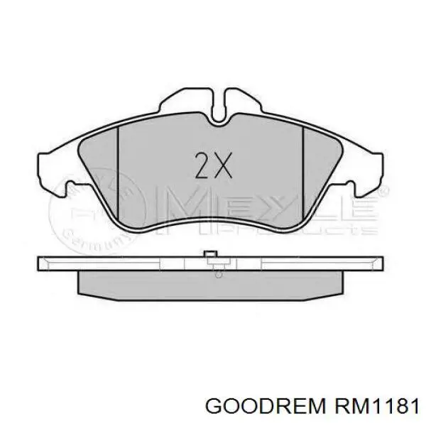 RM1181 Goodrem pastillas de freno delanteras