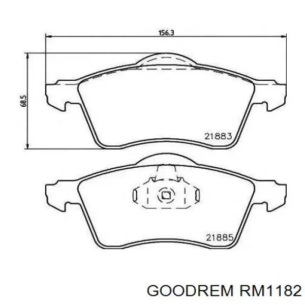 RM1182 Goodrem pastillas de freno delanteras