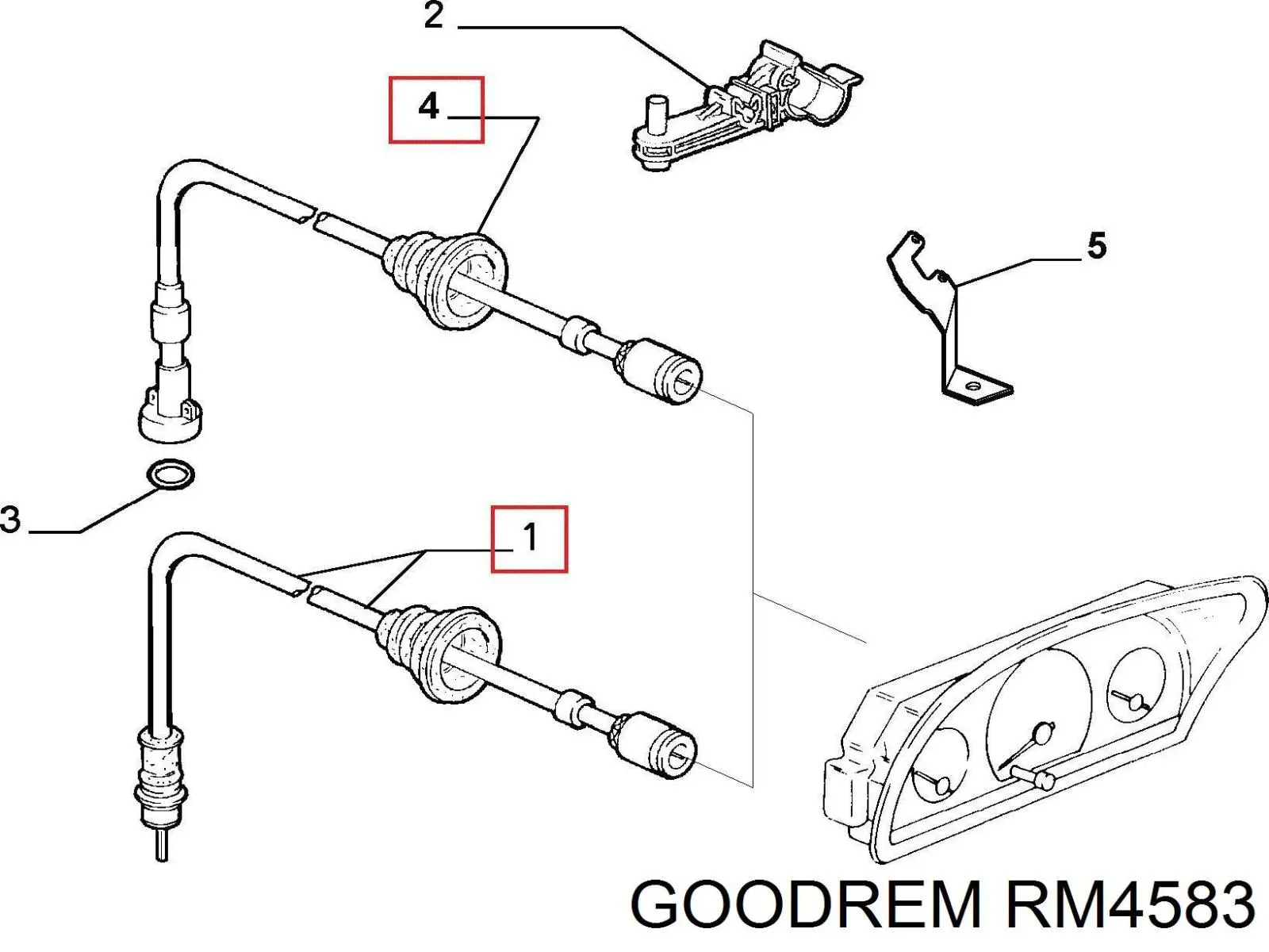 RM4583 Goodrem cable para velocimetro