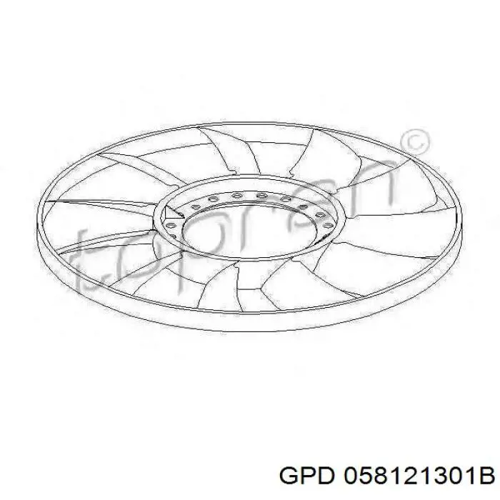 058121301B GPD rodete ventilador, refrigeración de motor