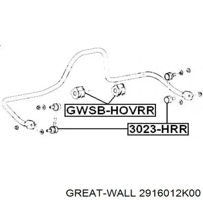  Casquillo de barra estabilizadora trasera para Great Wall Hover CC646