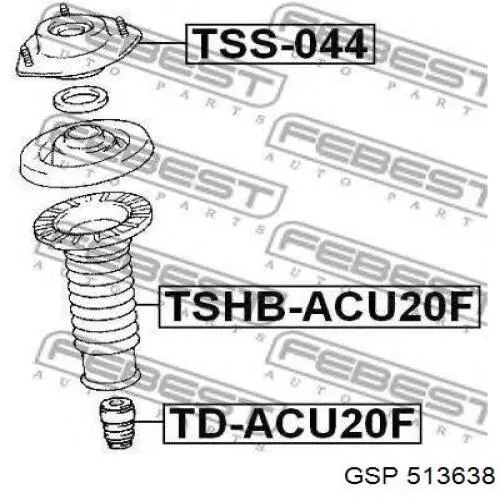  Soporte amortiguador delantero para Lexus RX U3_