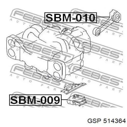  Soporte motor delantero para Subaru Forester 1 