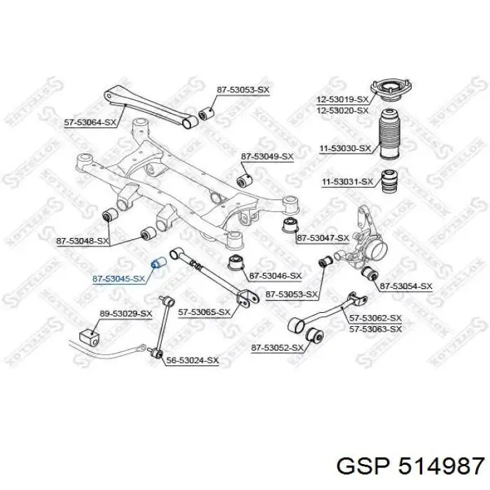 N4250306 Nipparts silentblock de mangueta trasera