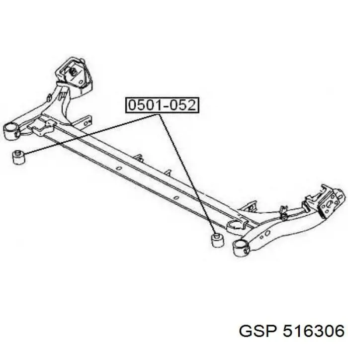  Suspensión, cuerpo del eje trasero para Mazda Demio DW