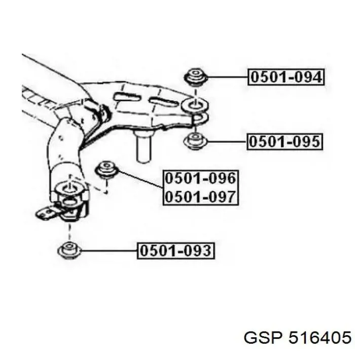 FA012886X FAW suspensión, cuerpo del eje trasero