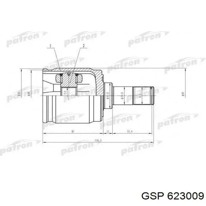  Junta homocinética interior delantera derecha para Honda Accord 5 