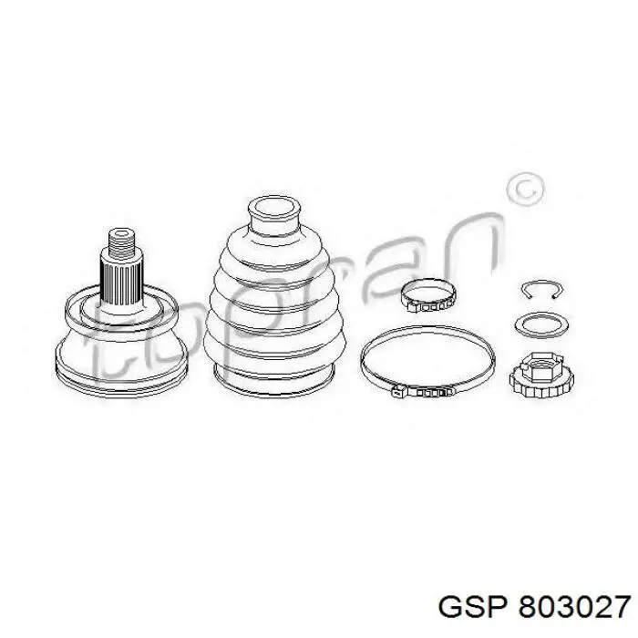 803027 GSP junta homocinética exterior delantera