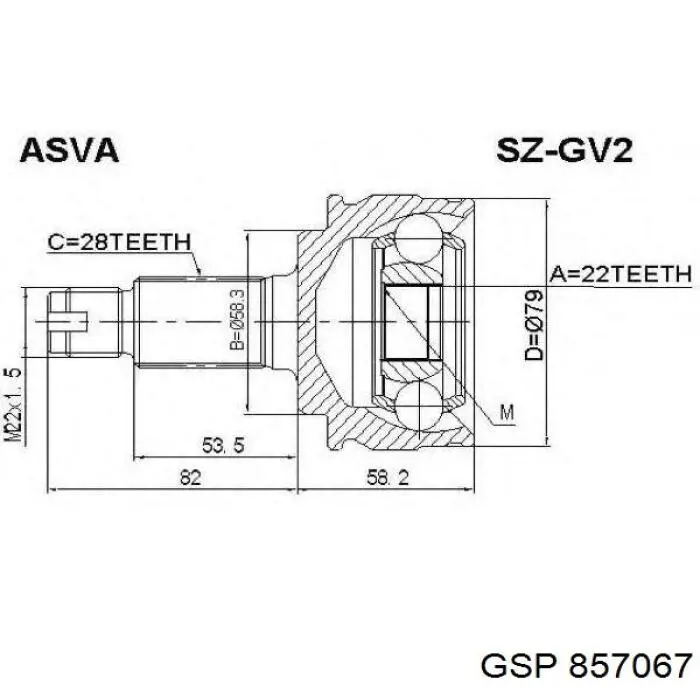 4411878K00 Suzuki junta homocinética exterior delantera