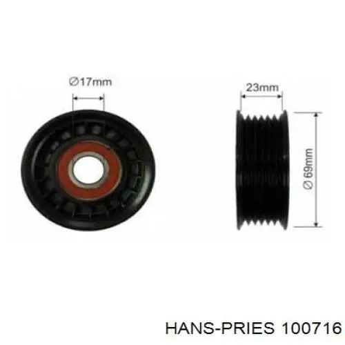 100 716 Hans Pries (Topran) bomba de agua refrigeracion de el motor