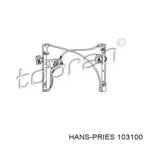 103 100 Hans Pries (Topran) mecanismo de elevalunas, puerta delantera derecha