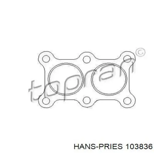 103836 Hans Pries (Topran) junta de tubo de escape silenciador