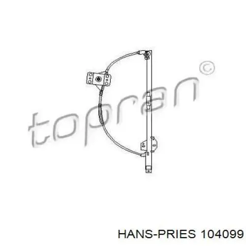 104099 Hans Pries (Topran) mecanismo de elevalunas, puerta delantera derecha