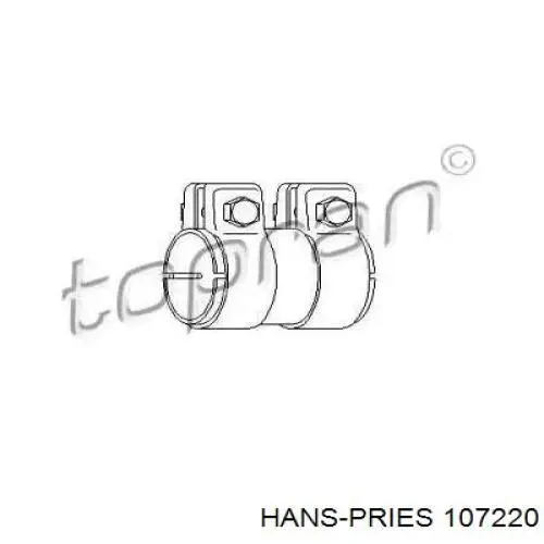 107220 Hans Pries (Topran) abrazadera de silenciador delantera