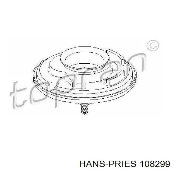 108299 Hans Pries (Topran) caja de muelle, eje delantero, arriba