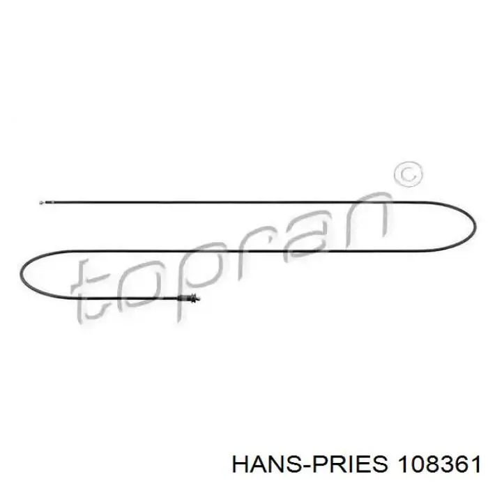 108361 Hans Pries (Topran) cable de apertura de capó del motor