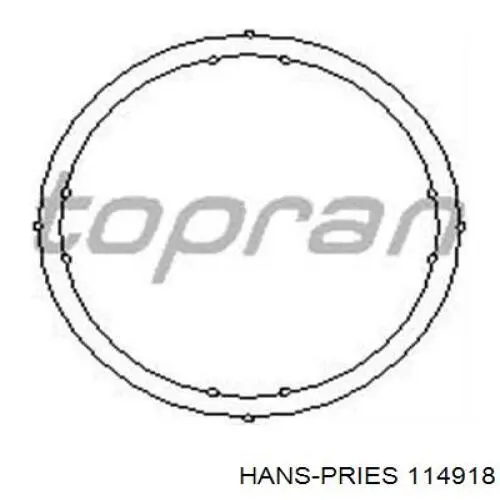 114918 Hans Pries (Topran) brida del sistema de refrigeración (triple)