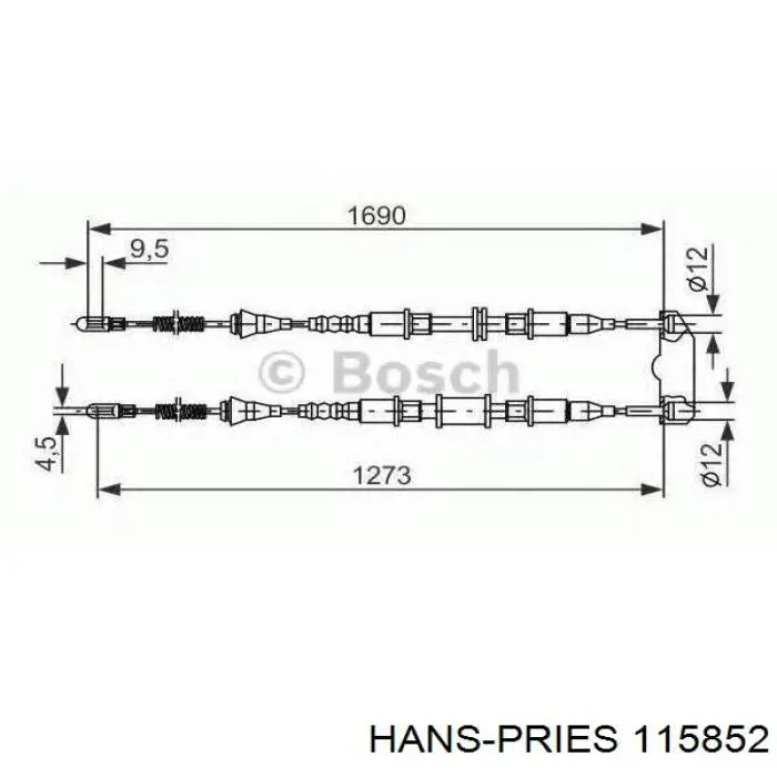 115 852 Hans Pries (Topran) cilindro principal de freno