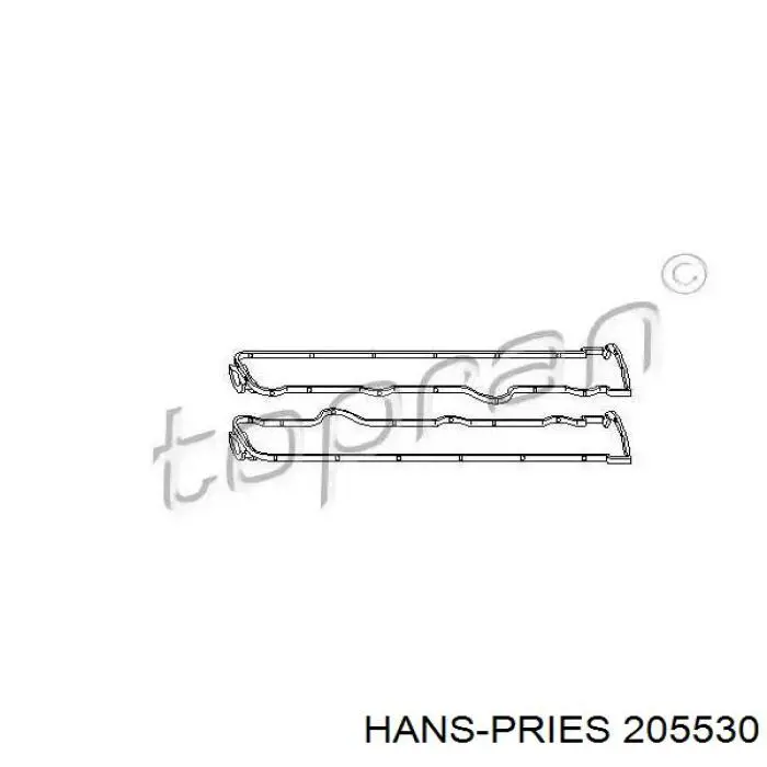 205530 Hans Pries (Topran) junta de la tapa de válvulas del motor