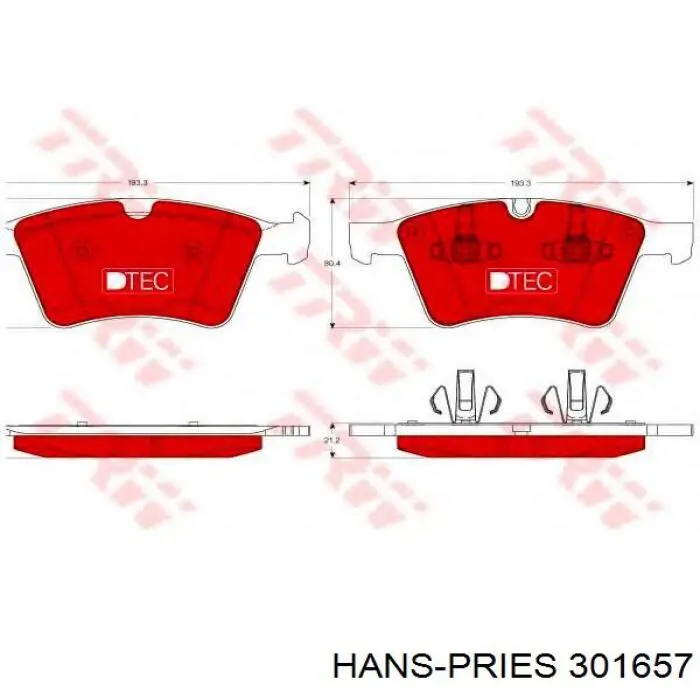 301657 Hans Pries (Topran) junta anular, inyector