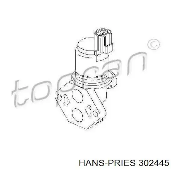 302445 Hans Pries (Topran) válvula de mando de ralentí, suministro de aire