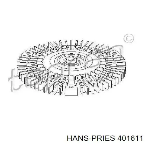 401611 Hans Pries (Topran) embrague, ventilador del radiador