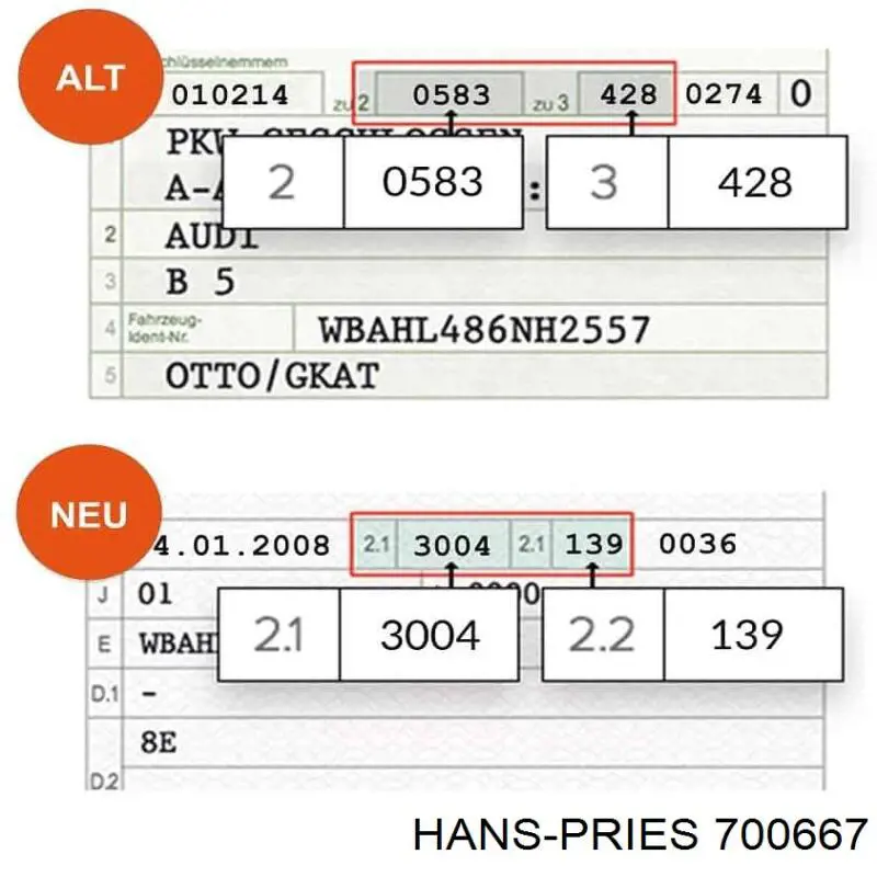 700667 Hans Pries (Topran) buje de eje de horquilla de embrague