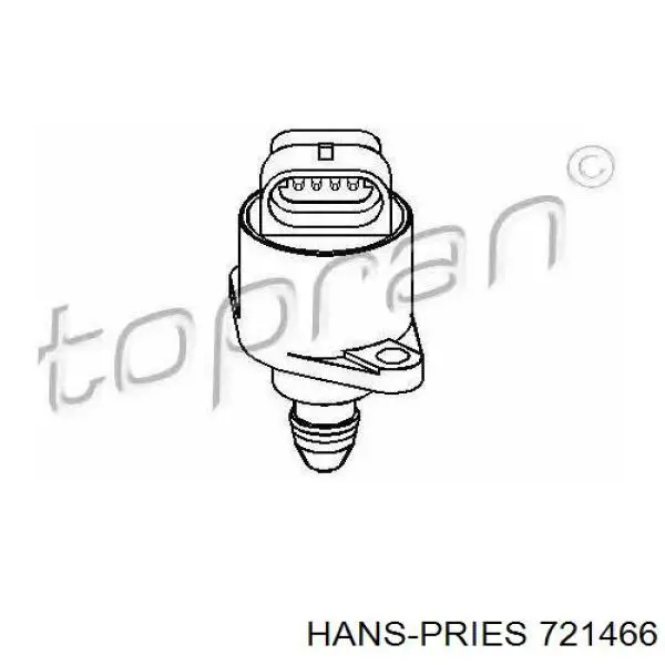 721466 Hans Pries (Topran) válvula de mando de ralentí, suministro de aire