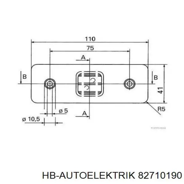 82710190 HB Autoelektrik luz de gálibo lateral (furgoneta)