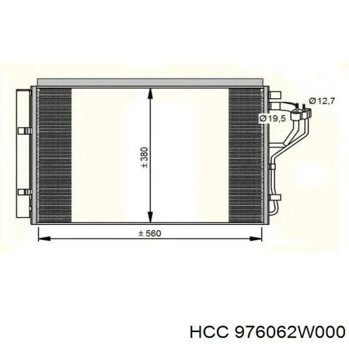  Condensador aire acondicionado para Hyundai Santa Fe 3 