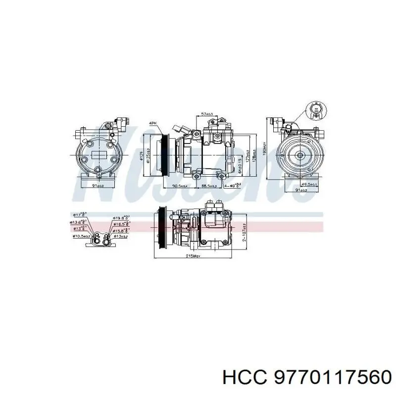  Compresor de aire acondicionado para Hyundai Matrix FC