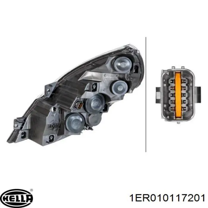 1ER 010 117-201 HELLA faro derecho