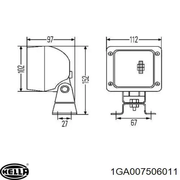 M710505 Mars Tech lámpara, faro, izquierda/derecha