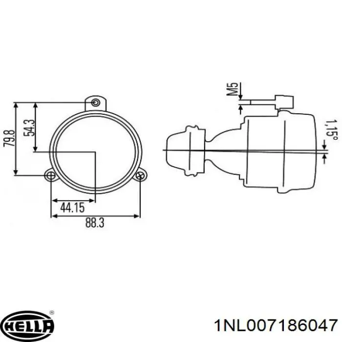 1NL007186047 HELLA faro antiniebla izquierdo / derecho