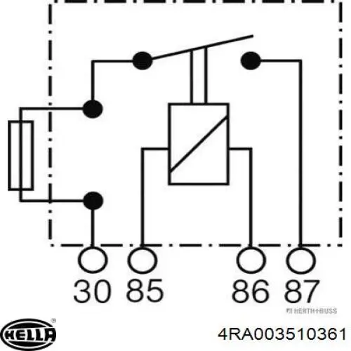 4RA003510361 HELLA relé, aire acondicionado