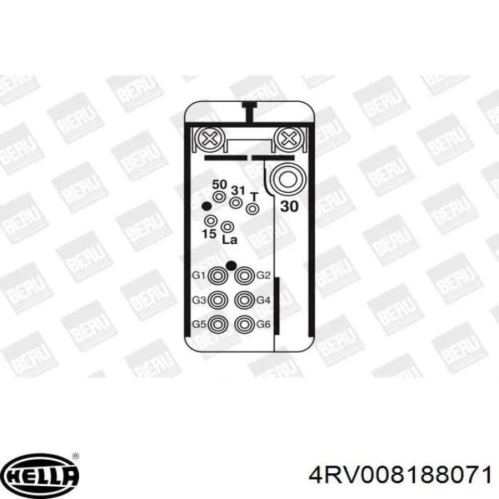 4RV 008 188-071 HELLA relé de bujía de precalentamiento