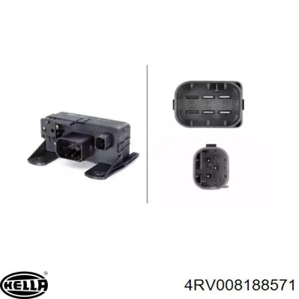 4RV008188-571 HELLA relé de bujía de precalentamiento