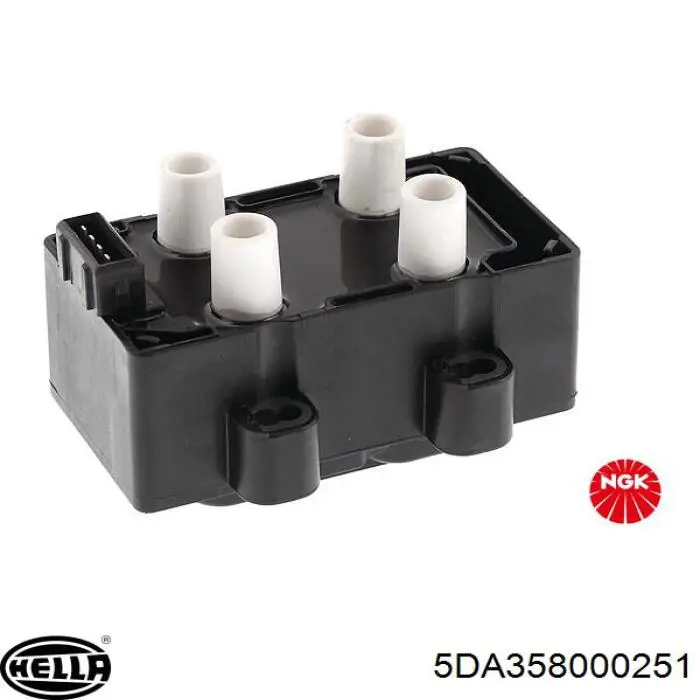 5DA 358 000-251 HELLA bobina de encendido