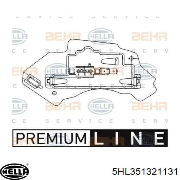 5HL351321131 HELLA resitencia, ventilador habitáculo