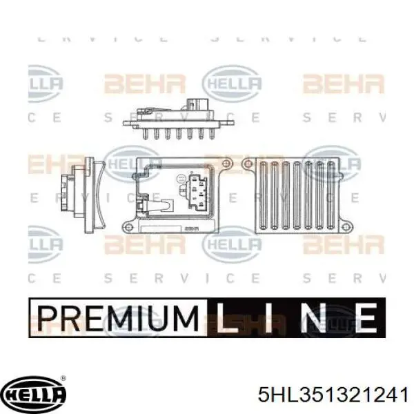 5HL351321241 HELLA resitencia, ventilador habitáculo