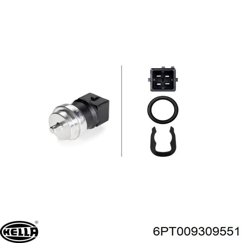 6PT 009 309-551 HELLA sensor de temperatura del refrigerante