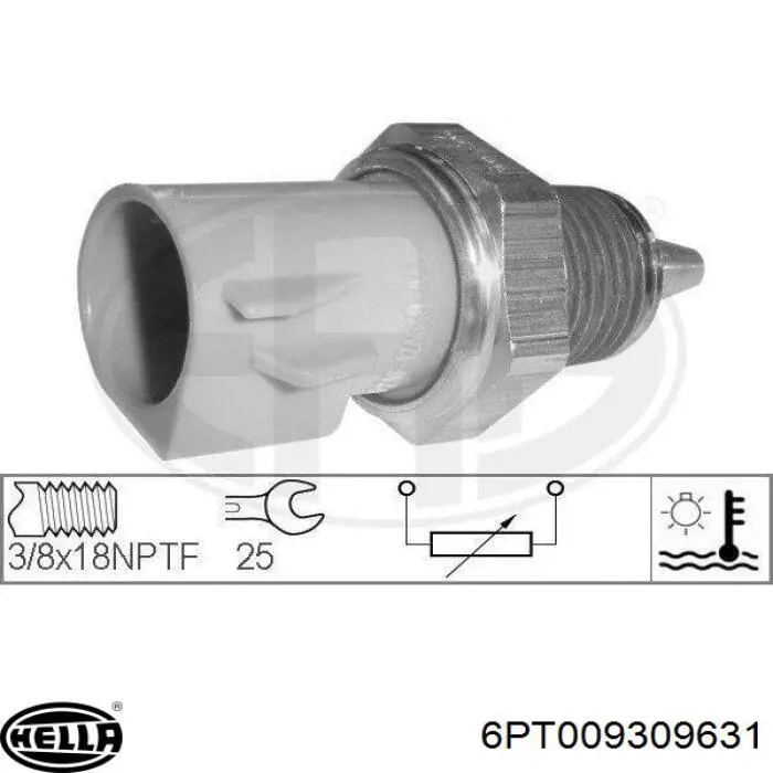 6PT009309631 HELLA sensor de temperatura del refrigerante