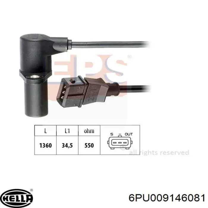 6PU009146081 HELLA sensor de posición del cigüeñal