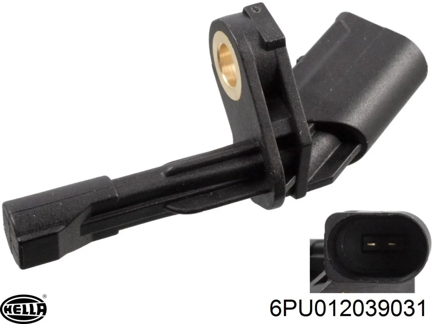 6PU 012 039-031 HELLA sensor abs trasero izquierdo