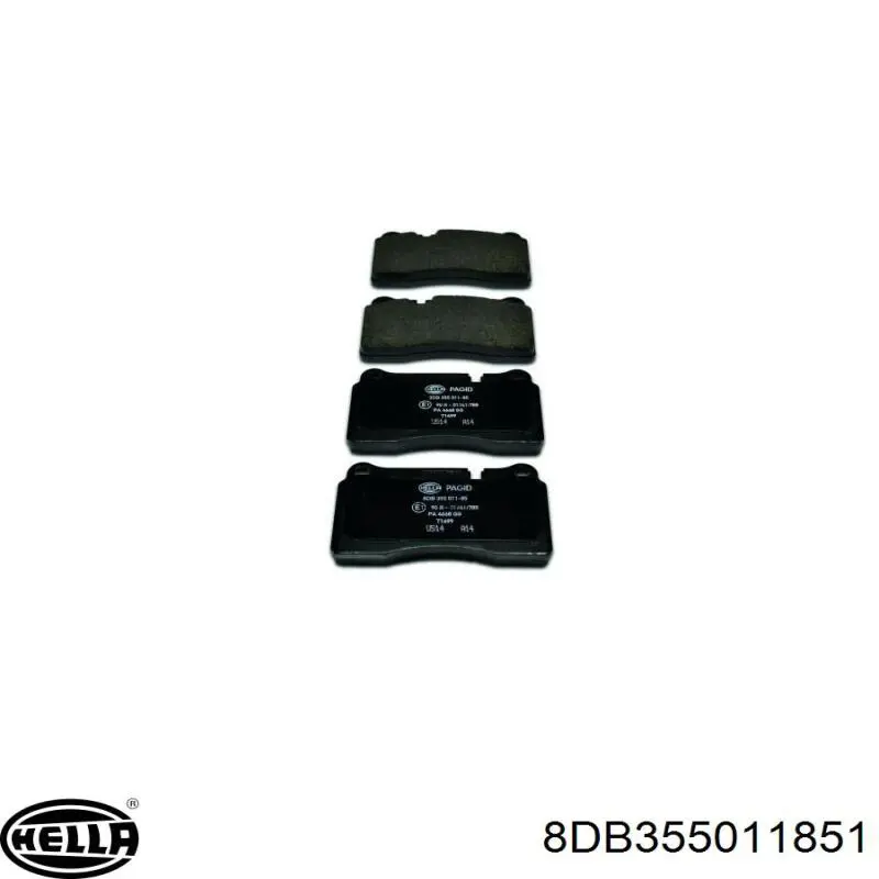 8DB355011851 HELLA pastillas de freno delanteras