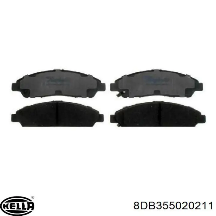 8DB355020-211 HELLA pastillas de freno delanteras