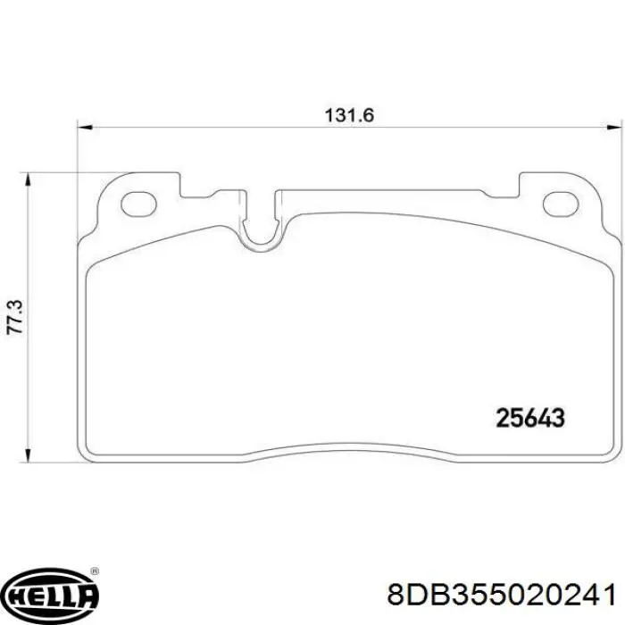 8DB355020241 HELLA pastillas de freno delanteras